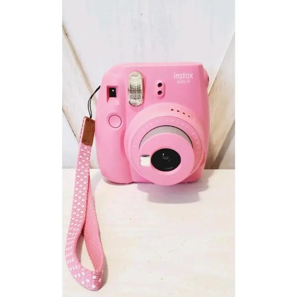 Fujifilm Instax Mini 9 Instant Film Pink Camera White Blue Llama Carrying Case